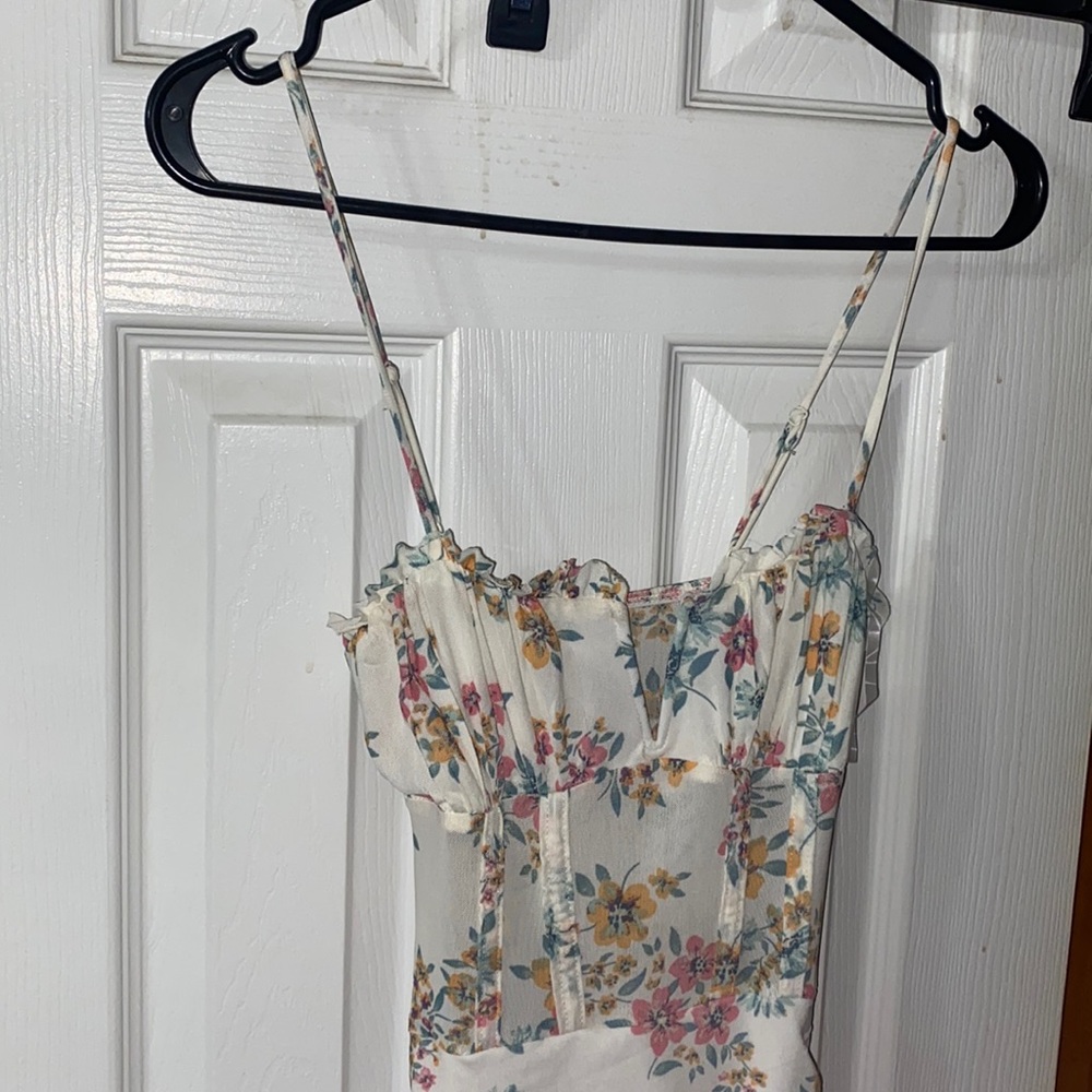 Corset style floral dress